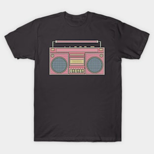 Red Vintage Boombox T-Shirt